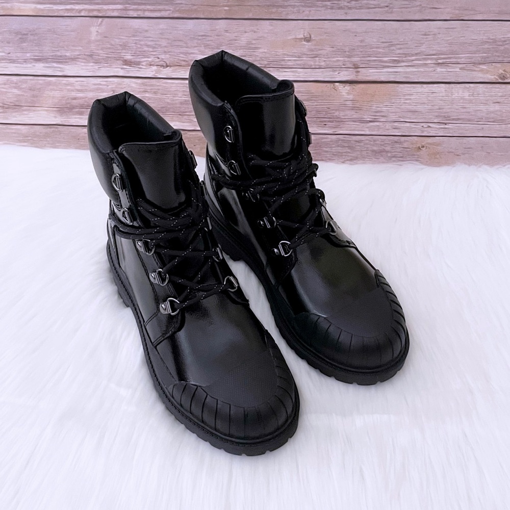 Timberland Women’s Heritage 6 Inch Rubber Toe Waterproof Black Boots - Picture 3 of 7